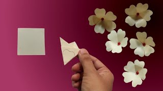 DIY Paper Flower Making 🌼 Easy Paper craft Tutorial [upl. by Apgar268]