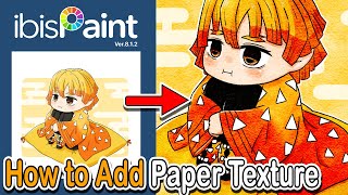 ibisPaint x How to Add Paper Texture to Your Art Tutorial [upl. by Idnod272]