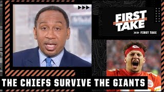 Stephen A reacts to the Chiefs surviving the Giants in Week 8  First Take [upl. by Song647]