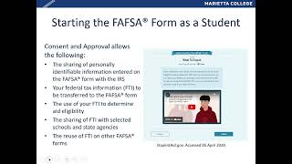 2024–25 FAFSA Form Walkthrough  Marietta College [upl. by Aikcir801]