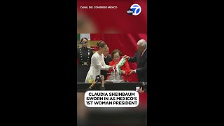 Claudia Sheinbaum sworn in as Mexicos 1st woman president [upl. by Bijan]