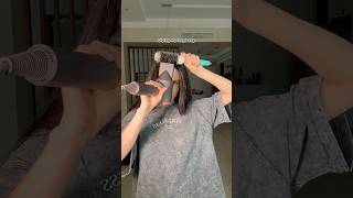 Styling curtain bangs in just a few easy stepshairstyle longhair hairtutorial [upl. by Amihsat]