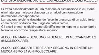 CORSO DI CHIMICA ORGANICA  LEZIONE 51 DI 61  REAZIONI DEGLI ALCOLI [upl. by Sion]