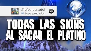 ARK SKINS QUE CONSIGUES AL TENER EL PLATINO PS4 ARK SURVIVAL EVOLVED [upl. by Vrablik]