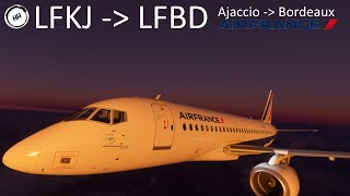 LFKJ ➡ LFBD  Ajaccio➡ Bordeaux  Microsoft flight simulator 2020  MSFS2020  SU95X Air France [upl. by Meghan]