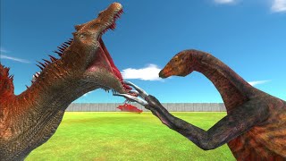 Long Battle 1vs1 ARBS｜ Spinosaurus VS Therizinosaurus  Animal Revolt Battle Simulator [upl. by Assiled771]