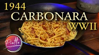 CARBONARA STORICA  Ricetta ORIGINALE del 1944 [upl. by Nrublim]