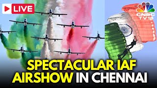 LIVE Chennai’s Marina Beach Host Spectacular Grand Air Show Display  Indian Air Force 2024  N18L [upl. by Alleoj]