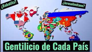 El Gentilicio de cada país del mundo y su capital [upl. by Brass]