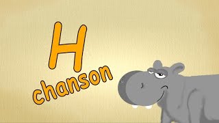 apprendre le français pour les petit  lettre quotH chansonquot  alphabet en francais chanson [upl. by Ahens]