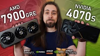 RX 7800 XT vs RX 7900 GRE vs RTX 4070 Super  Rasterization Ray Tracing amp DLSSFSR Benchmarks [upl. by Laws219]