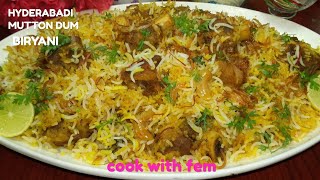 Hyderabadi Mutton Dum Biryani  मटन दम बिरयानी  Restaurant Style Mutton Dum Biryani English Subs [upl. by Gerrard]