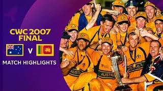 Cricket World Cup 2007 Final Australia v Sri Lanka  Match Highlights [upl. by Etheline]