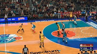 NBA 2K22 Atlanta Hawks vs Charlotte Hornets City Jersey amp New Court [upl. by Atiuqehs]