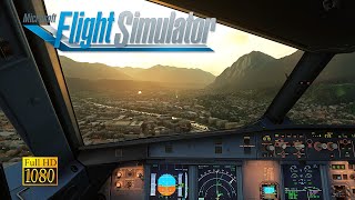 Evening Landing in Innsbruck Austria  Fenix A320  MSFS [upl. by Yalc]