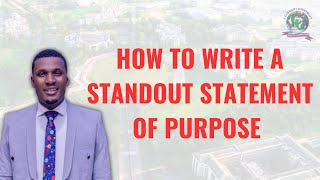 How To Write A Standout Statement Of Purpose For Covenant University [upl. by Linetta312]