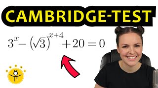 Aufnahmeprüfung Uni CAMBRIDGE UNIVERSITY – Exponentialgleichung lösen [upl. by Profant788]