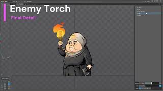 2D Animation Timelapse  Loo Torch Enemy Part 66  MiMU Studio  Spine [upl. by Hafinah878]