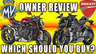 Ducati Streetfighter V4S vs MV Agusta Brutale 1000 RRRS  Which should you buy Owner Review [upl. by Tratner]