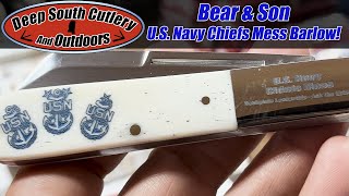 New Bear amp Son US Navy Chiefs Mess Barlow Pocketknife Ask The Chief Chief Knife Anchor Knife [upl. by Aivatan186]