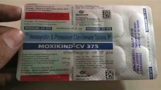 moxikind cv 375 tablet uses  price  composition  dose  side effects  precautions  in hindi [upl. by Ihsar]