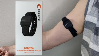 1st look  Coospo HW706 Heart Rate Monitor armband [upl. by Alesig192]