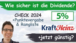 Kraft Heinz Aktienanalyse 2024 Wie sicher ist die Dividende günstig bewertet [upl. by Boffa830]