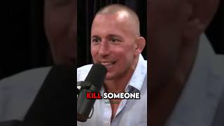 GSP is SCARED of Joe Rogan kicks gsp joerogan jre ufc karate wwe therock mma brocklesnar [upl. by Wolliw]