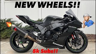 Fitting my 2021 Kawasaki Zx10r with Forged Marchesini Zx10RR wheels [upl. by Laughry322]