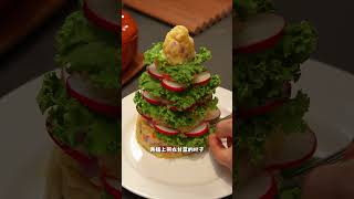 🎄 Christmas Tree Mashed Potato Salad 🎄foryou lightmeal christmas [upl. by Jeth949]