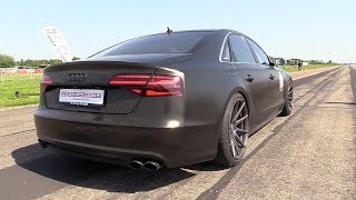 700 HP Audi S8 Stage 2 40 TFSI  LOUD Revs amp Drag Racing [upl. by Hanan45]