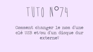 Tuto n°74  Comment changer le nom par défaut dun DDE etou USB  Les Conseils dIsa [upl. by Goodwin321]