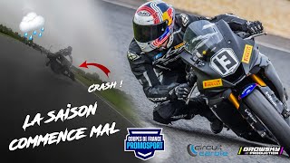 LA SAISON COMMENCE MAL  PROMOSPORT 600cc  CIRCUIT CAROLE 2023 [upl. by Arlena]