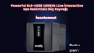 Powerful SLE–1000 1000VA Line İnteractive Ups Kesintisiz Güç Kaynağı İncelemesi 🇹🇷 [upl. by Sanburn]