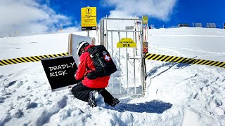 Skipiste wie Militärbereich ⚠️ Gefährlichste SkiAbfahrt Kanadas Delirium Dive [upl. by Zeculon]