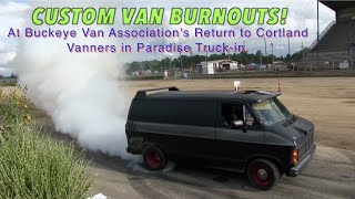 Custom Van Burnouts at BVAs Return to Cortland 2024 [upl. by Aderfla]