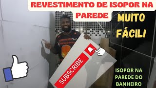 REVESTIMENTO DE ISOPOR NA PAREDE com argamassa ac1 COMO COLOCAR ISOPOR NA PAREDE no banheiro [upl. by Ayocat]