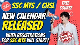 SSC MTS Notification Date Finally Released 🔥 SSC New Calendar Released for SSC CHSL MTS CGL GD [upl. by Sydelle]