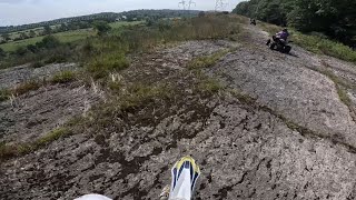 Dirtbikes and quads on the highway  whoops  chill trail ride [upl. by Wrand308]