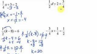 Lesson 73 Solving MultiStep Equations with Fractions [upl. by Eirovi]