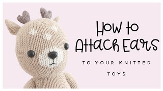 How to attach ears to knitted amigurumi toys [upl. by Neik]