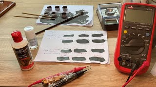 How to make conductive paint  Graphite powder  Nail Hardener or Acrylic Varnish [upl. by Paxton]