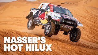 Dakar Rally Tech Check Nassers T1 Toyota Gazoo Racing Hilux [upl. by Eserahc]