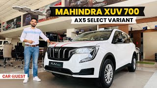 2024 Mahindra XUV 700 AX5 Select Variant Walkaround  Car Quest [upl. by Saum907]