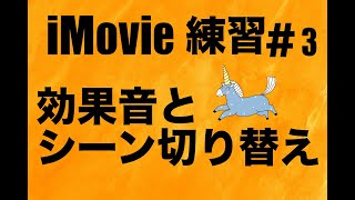 【初心者】iMovie 練習3 効果音とシーン切り替え [upl. by Imis]