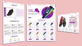 How To Make A Shoes Website Design Using  HTML CSS amp JAVASCRIPT [upl. by Oppen514]