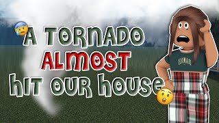 A TORNADO almost hit our HOUSE  Roblox Bloxburg Family Roleplay  WITH VOICE [upl. by Wells702]