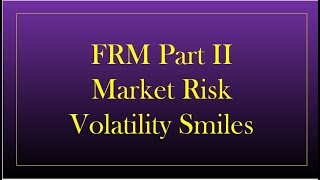 Volatility Smile  FRM Part 2 [upl. by Hannala157]