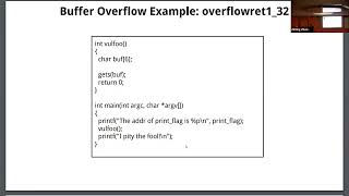 Northeastern CY 5770 Fall 2024 Week 3 Lecture 2 Buffer Overflow Return Address [upl. by Ynetsed]