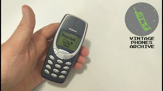 Nokia 3310 Mobile phone menu browse ringtones games wallpapers [upl. by Nohsram992]